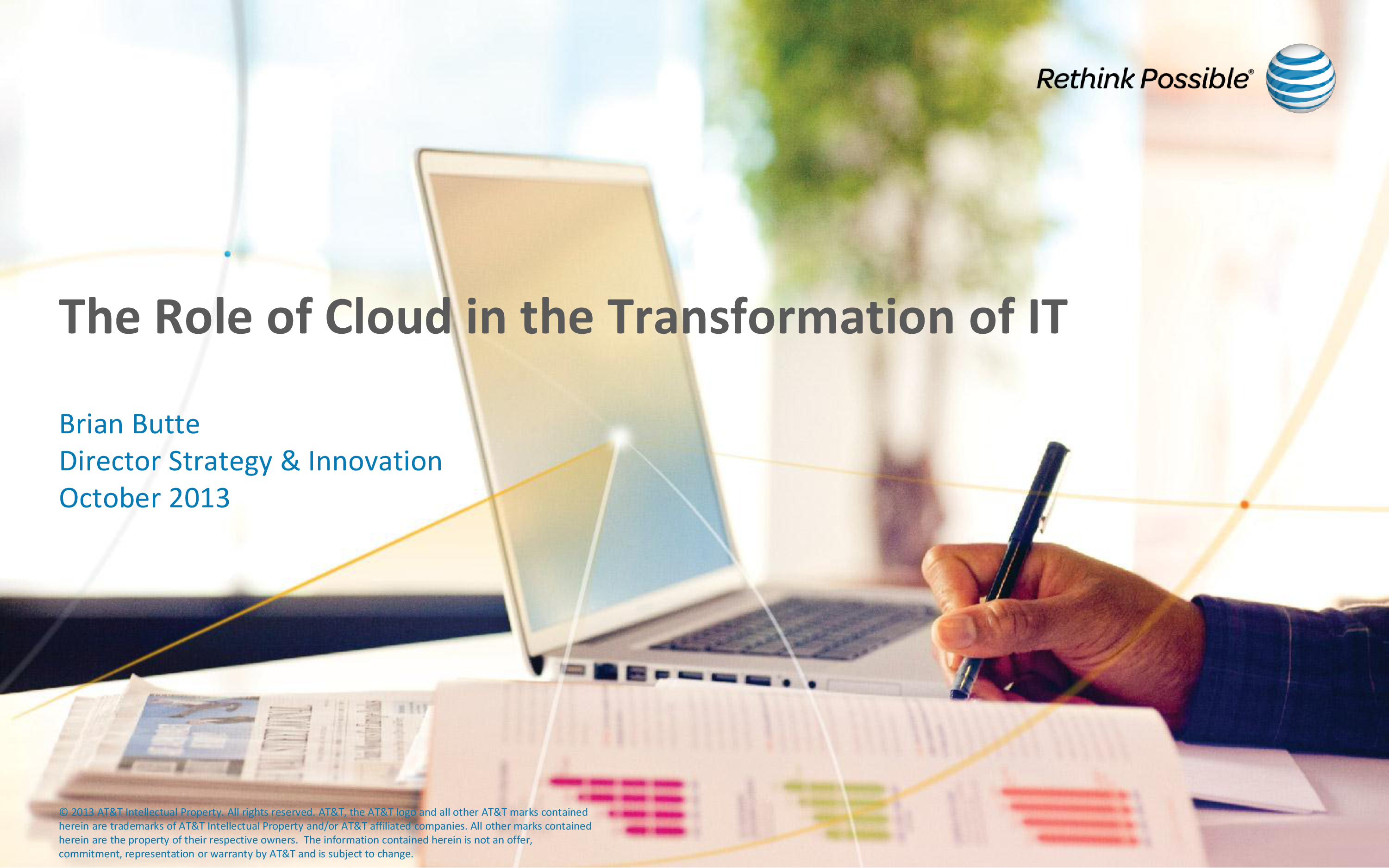 Cover of The Role of Cloud in the Transformation of IT