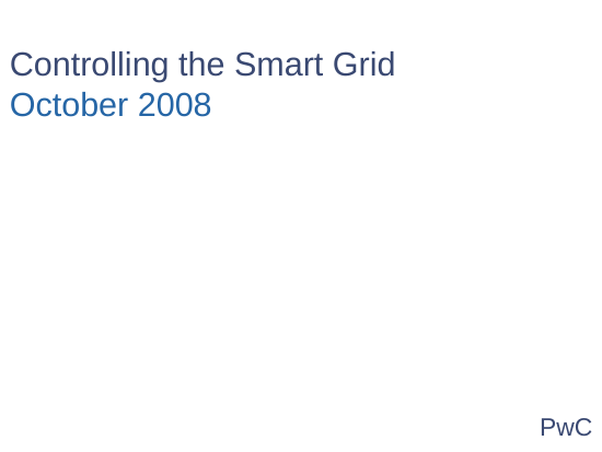Controlling the Smart Grid cover